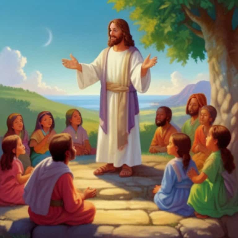 Jesus Preaching to Children